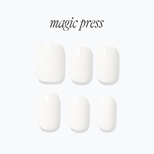 Dashing Diva Magic Press-Steady White (Regular Round) | 穿戴甲| Press On Nail