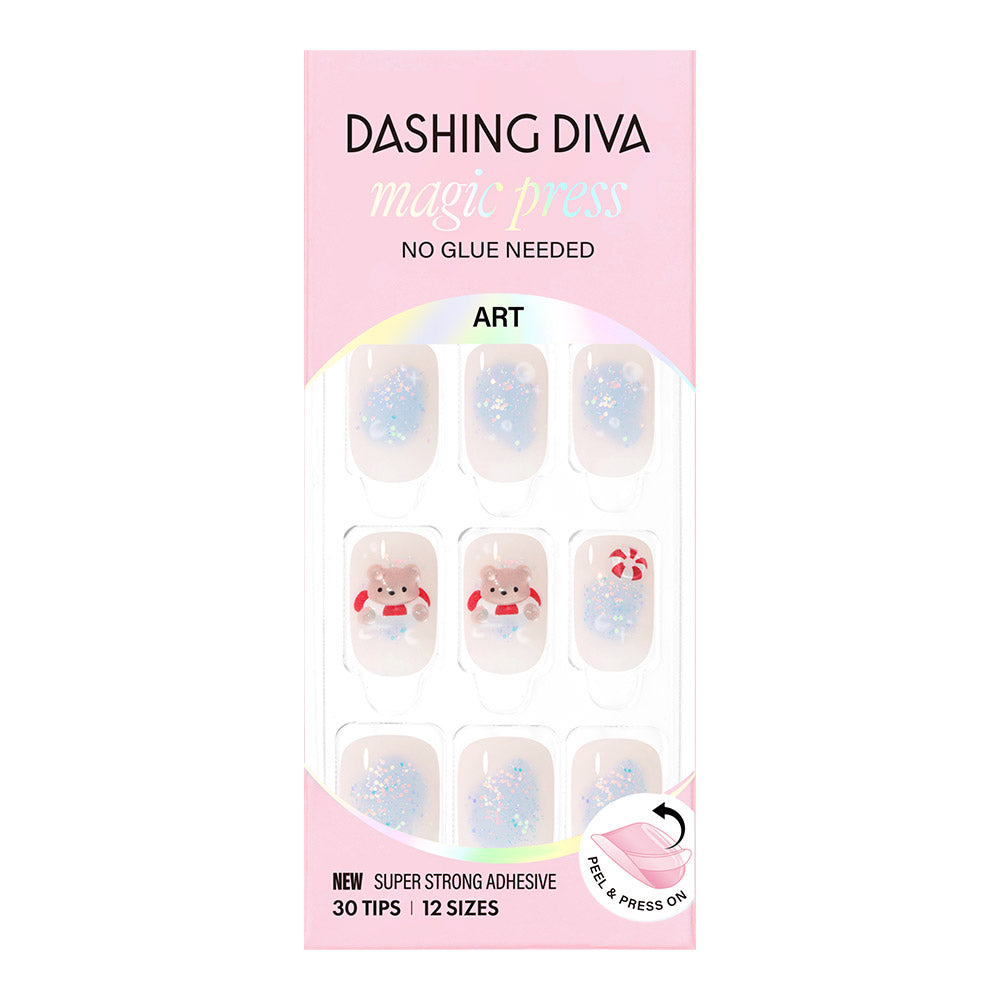 Dashing Diva Magic Press- Swim Bear (Regular Round) | 穿戴甲| Press On Nail