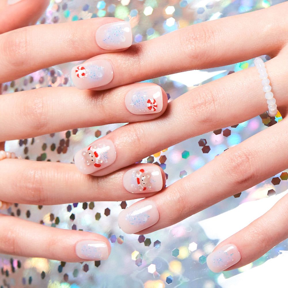 Dashing Diva Magic Press- Swim Bear (Regular Round) | 穿戴甲| Press On Nail