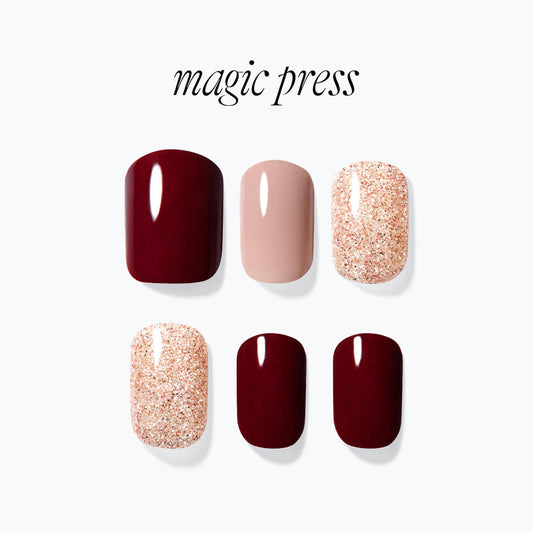 Dashing Diva Magic Press-Wine Party (Regular Round) | 穿戴甲| Press On Nail
