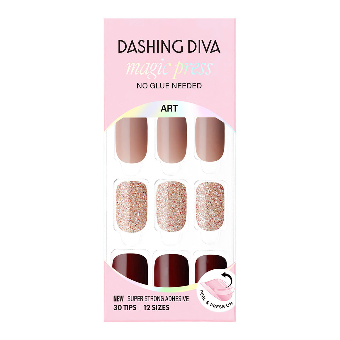 Dashing Diva Magic Press-Wine Party (Regular Round) | 穿戴甲| Press On Nail