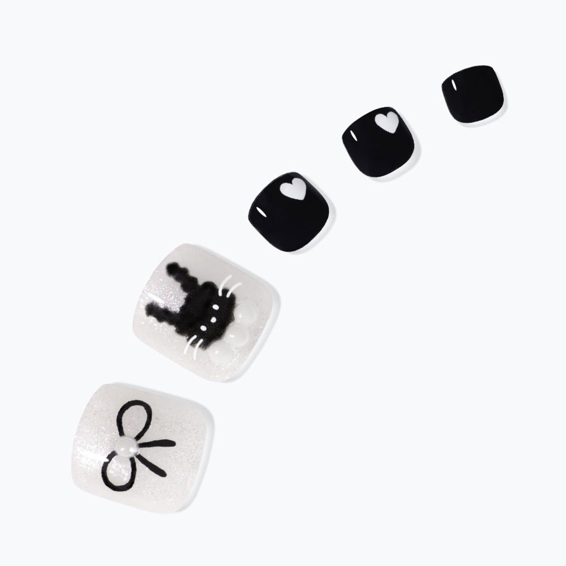 Dashing Diva Magic Press Pedicure- Black Rabbit | 穿戴甲(腳甲)| Press On Pedicure