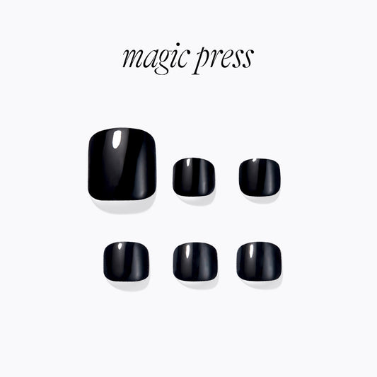Dashing Diva Magic Press Pedicure- Carbon black | 穿戴甲(腳甲)| Press On Pedicure
