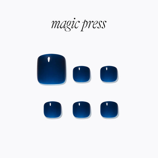 Dashing Diva Magic Press Pedicure- Dark Blue | 穿戴甲(腳甲)| Press On Pedicure
