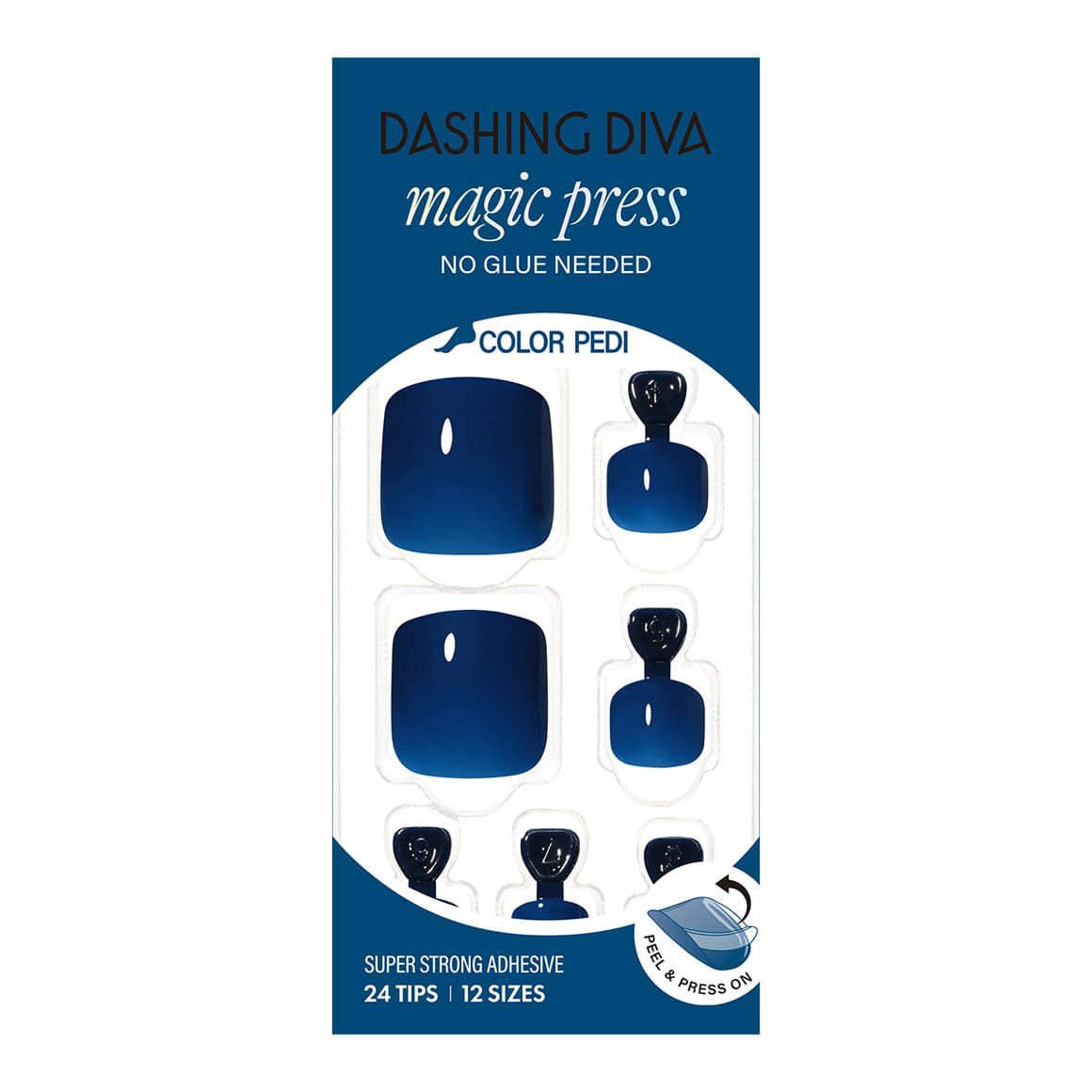 Dashing Diva Magic Press Pedicure- Dark Blue | 穿戴甲(腳甲)| Press On Pedicure