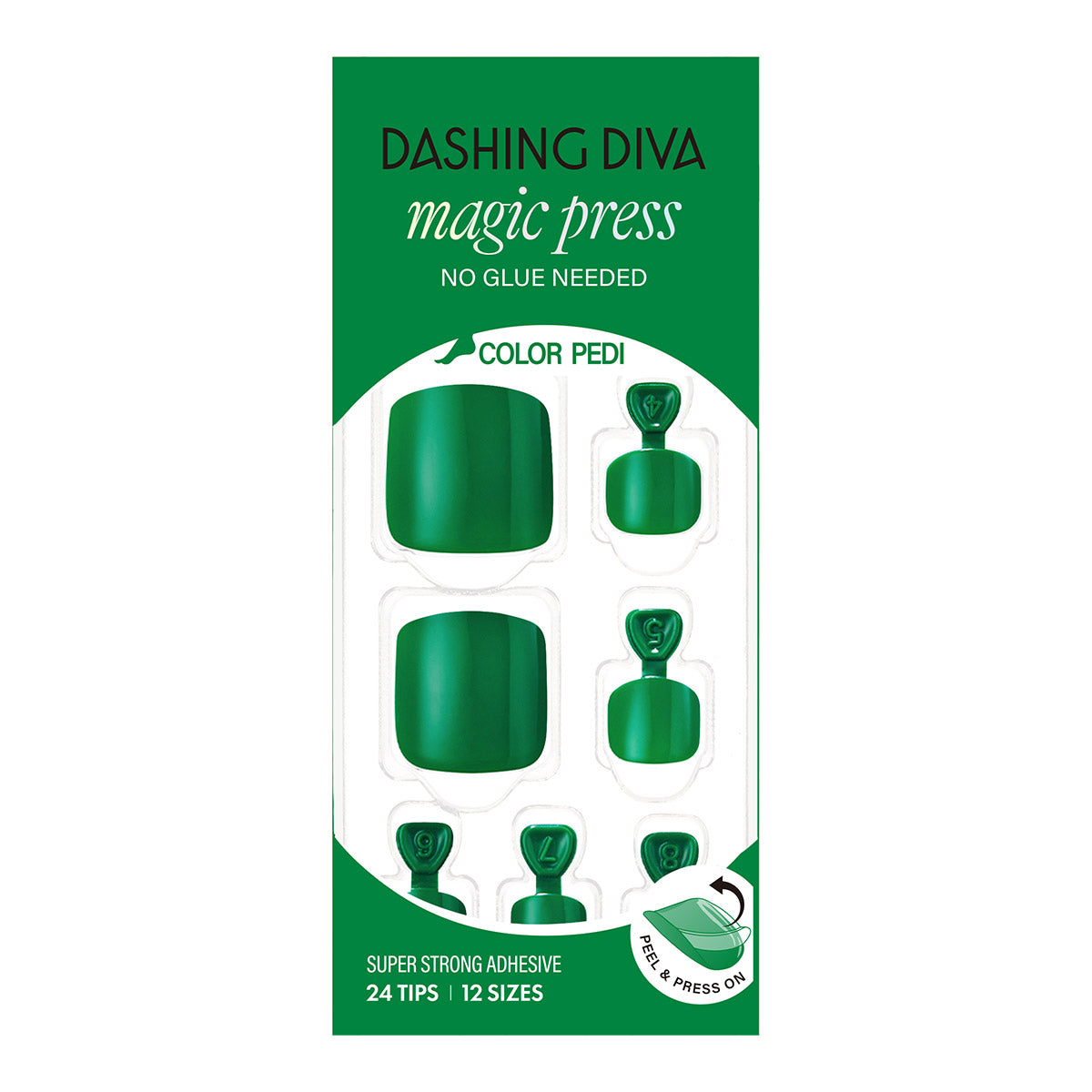 Dashing Diva Magic Press Pedicure- Green Day | 穿戴甲(腳甲)| Press On Pedicure