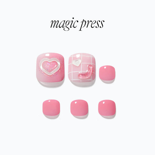 Dashing Diva Magic Press Pedicure- Love Joy | 穿戴甲(腳甲)| Press On Pedicure