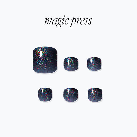 Dashing Diva Magic Press Pedicure- Midnight Lustre | 穿戴甲(腳甲)| Press On Pedicure