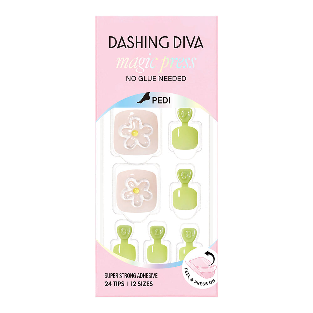 Dashing Diva Magic Press Pedicure- My Garden | 穿戴甲(腳甲)| Press On Pedicure