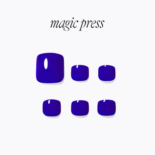Dashing Diva Magic Press Pedicure- Vivid Blue | 穿戴甲(腳甲)| Press On Pedicure