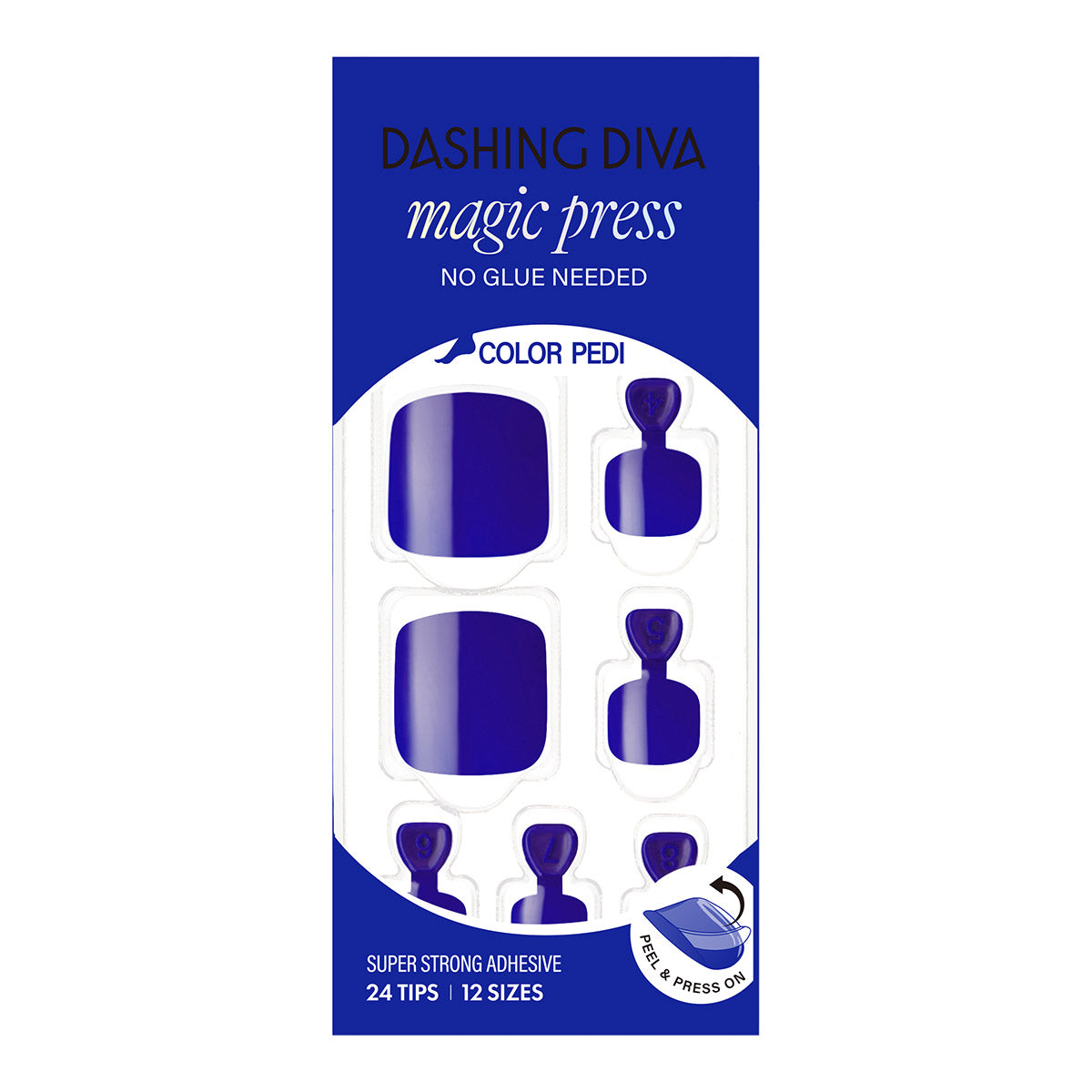 Dashing Diva Magic Press Pedicure- Vivid Blue | 穿戴甲(腳甲)| Press On Pedicure