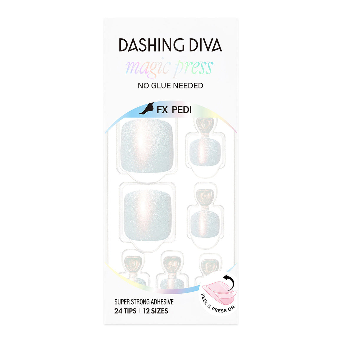 Dashing Diva Magic Press Pedicure- White Fudge | 穿戴甲(腳甲)| Press On Pedicure