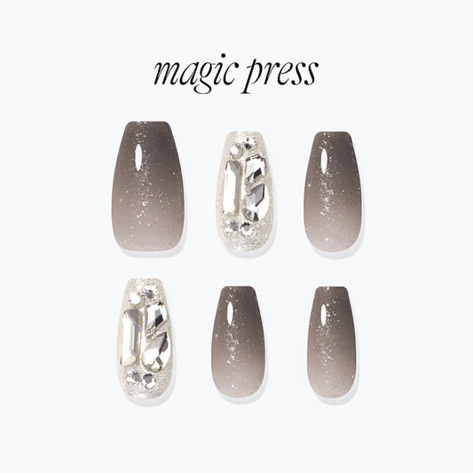 Dashing Diva Magic Press- Black Wish (Coffin) | 穿戴甲| Press On Nail