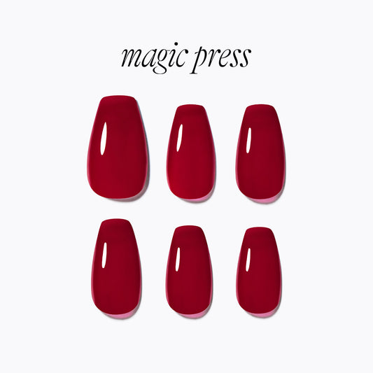 Dashing Diva Magic Press- Burgundy (Coffin) | 穿戴甲| Press On Nail