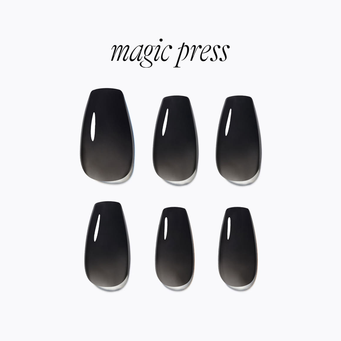 Dashing Diva Magic Press- Clear Black (Coffin) | 穿戴甲| Press On Nail