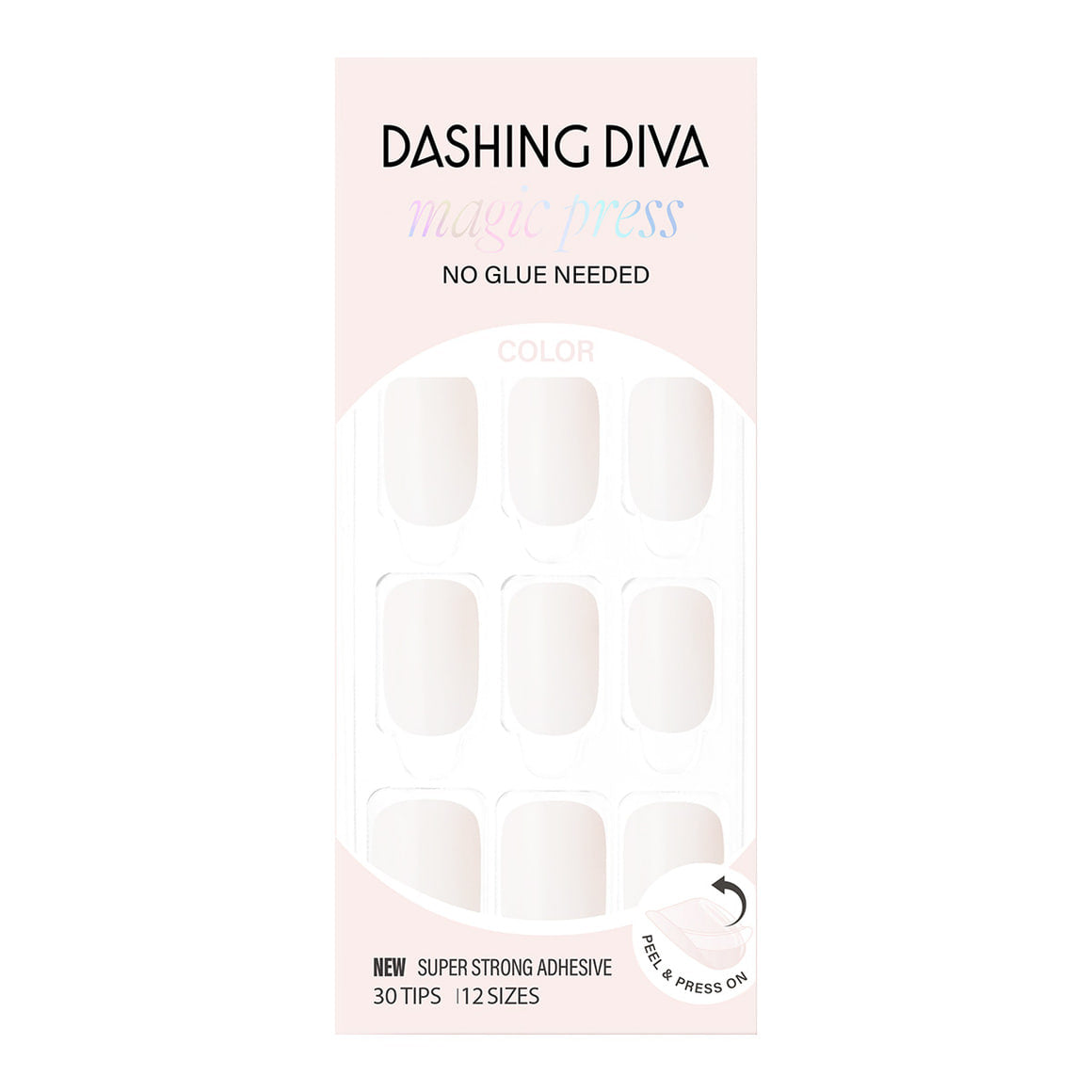 Dashing Diva Magic Press- Marshmallow (Regular round) | 穿戴甲| Press On Nail