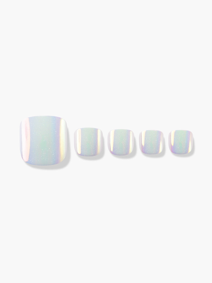 Finger Suit Mermaid Powder Pedi | 穿戴甲(腳甲)| Press On Pedicure