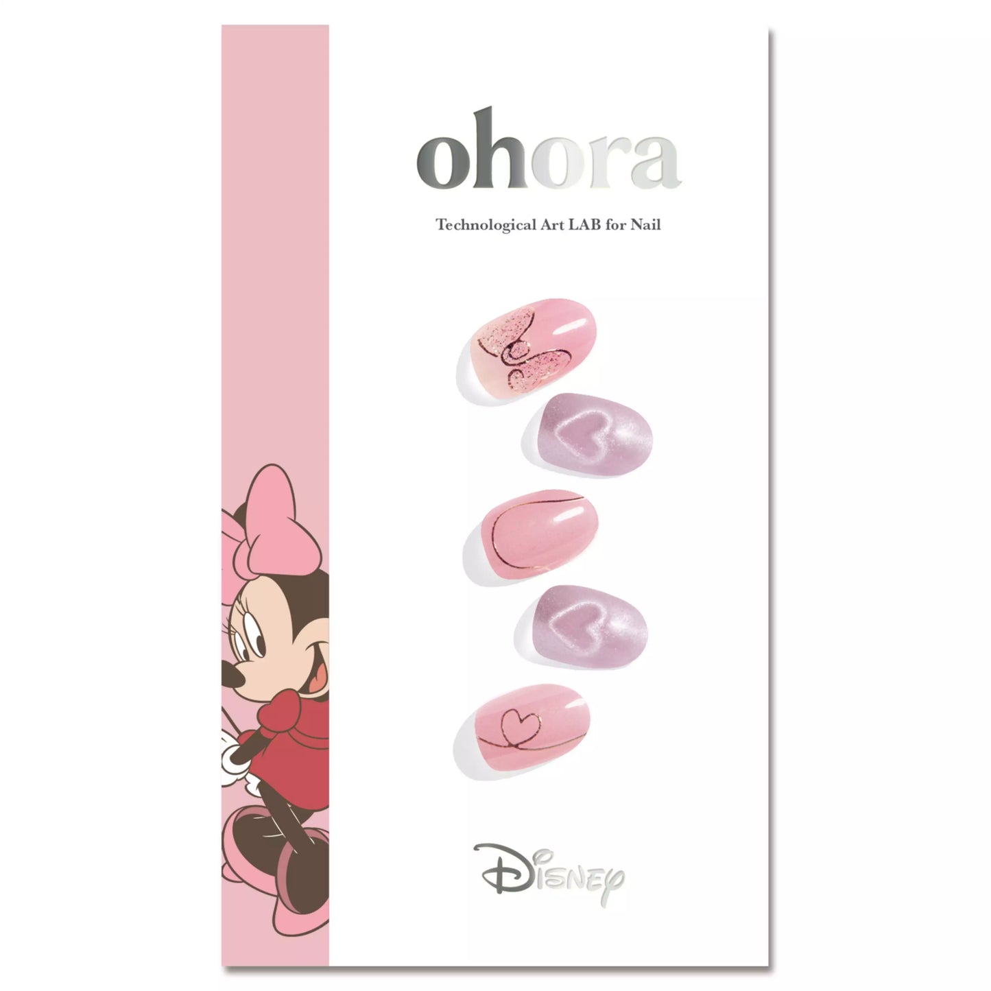 Ohora Japan Disney|Minnie nail stickers| ND-024-JC | 米妮蝴蝶結甲貼:女神級甜美風|指甲貼|Semi Cured Gel