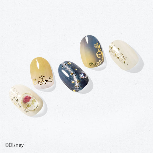 Ohora Japan Disney|N Enchanted Rose | Beauty and the Beast Nail Stickers | 美女與野獸指甲貼|美女與野獸日本代購 |Ohora公主指甲貼|指甲貼|Semi Cured Gel