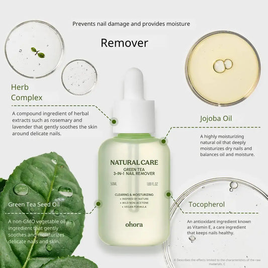 ohora Nail Strengthener + Green Tea Remover Set
