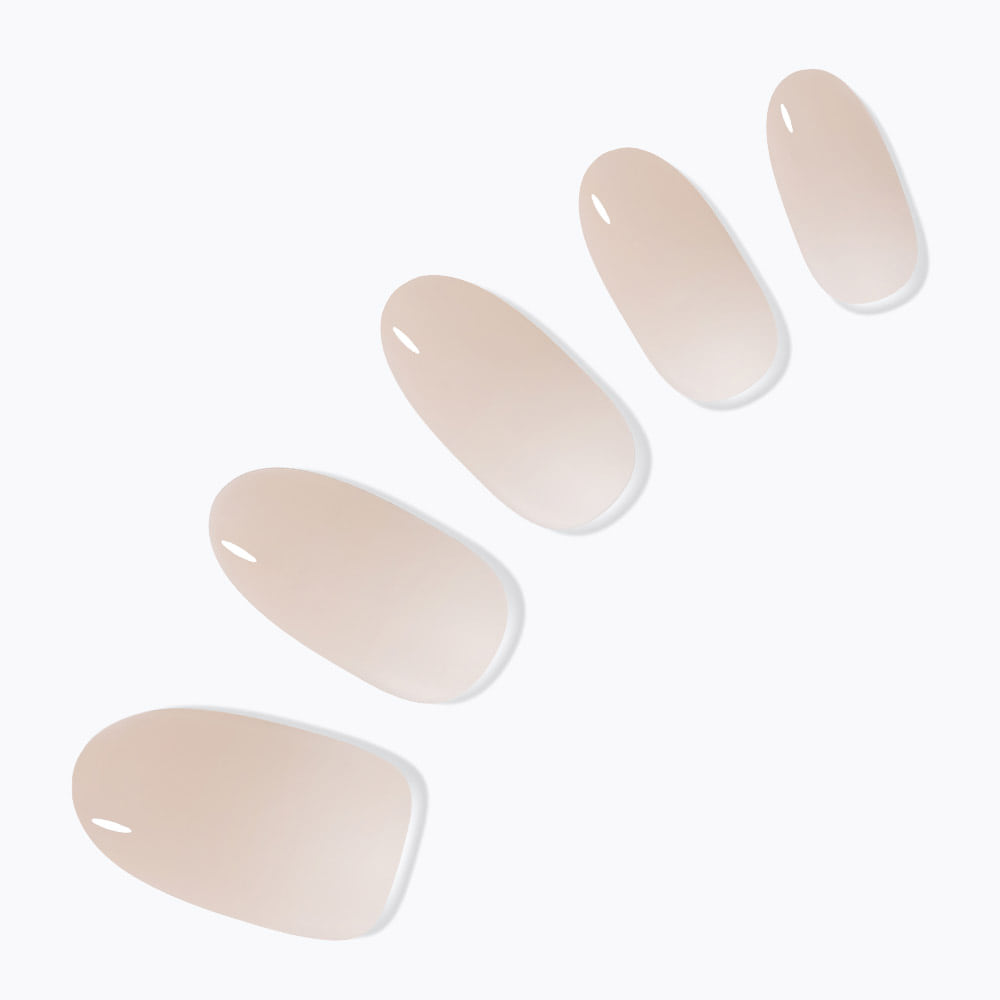 Dashing Diva Magic Press Oat Beige sheer oat nude Almond press-on nails