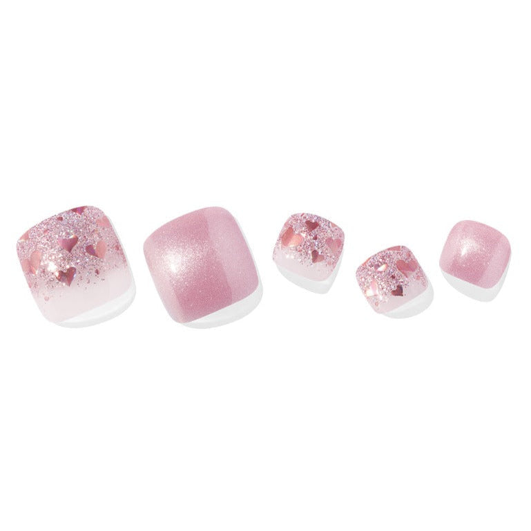Ohora Korea | P Heart Glimmer Pedi | 腳甲貼| Semi Cured Gel