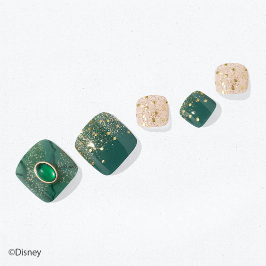 迪士尼《阿拉丁》茉莉公主為靈感的孔雀石美甲貼