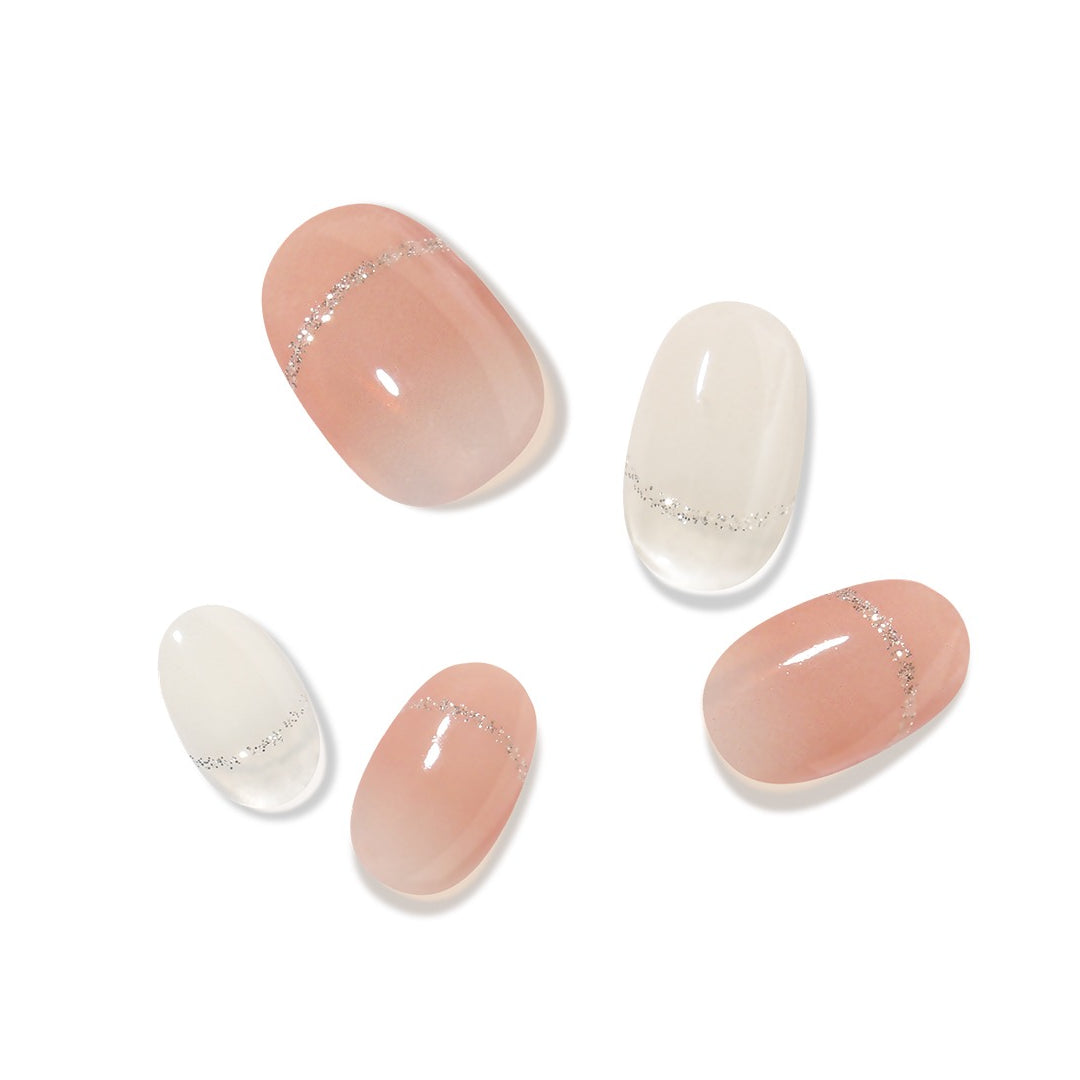 Peach Champagne Nail Tips| 半固化凝膠硬甲片|指甲貼|Nail Tip |Gelato Factory-KR