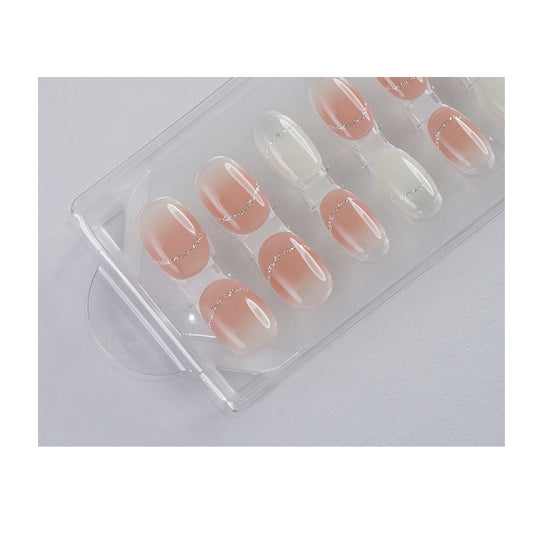Peach Champagne Nail Tips| 半固化凝膠硬甲片|指甲貼|Nail Tip |Gelato Factory-KR