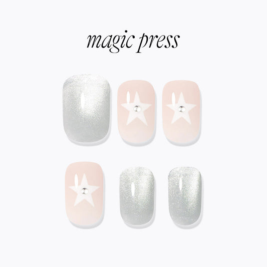 Dashing Diva Magic Press- Silver Rooster (Regular Round) | 穿戴甲| Press On Nail