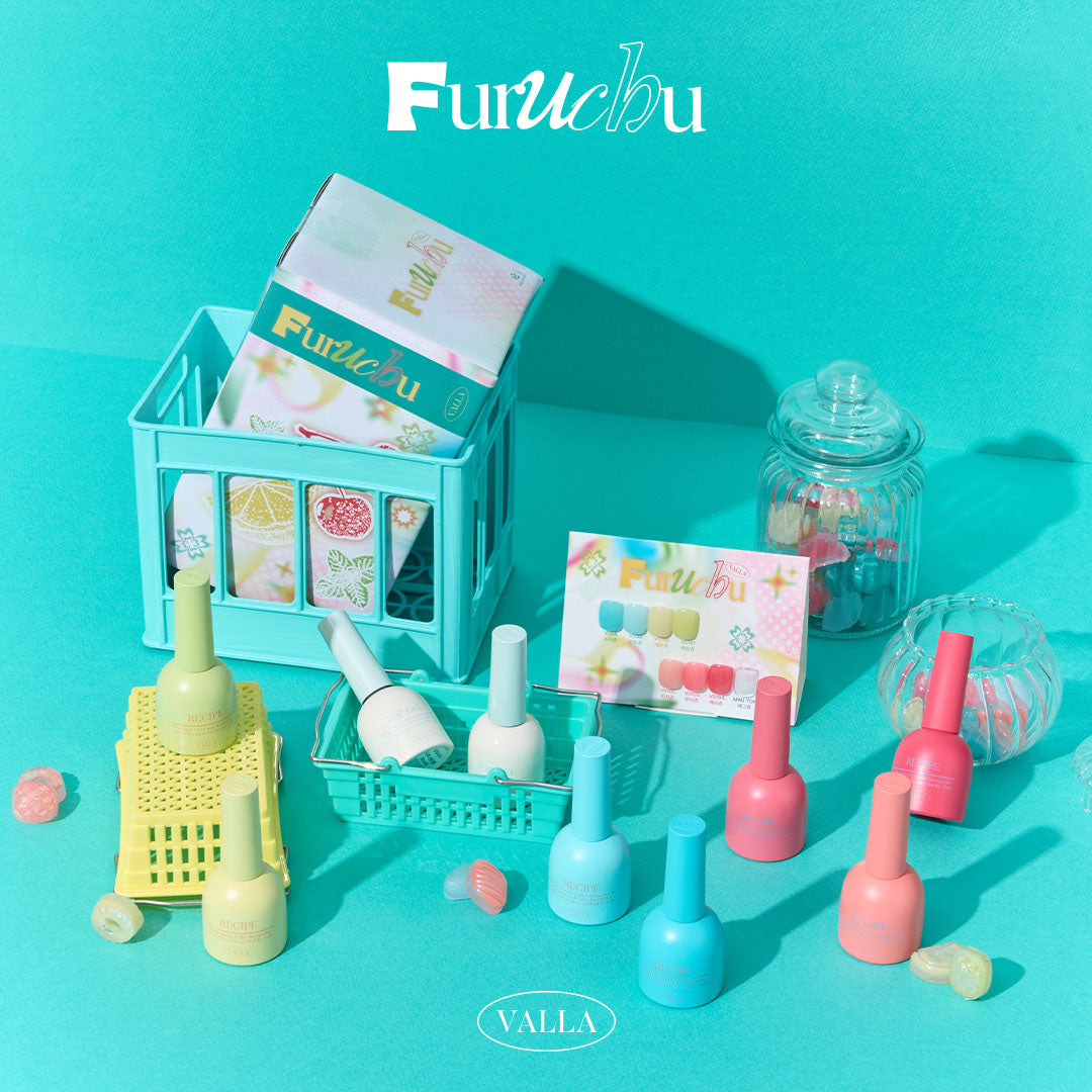 Valla FuruChu Syrup Gel & Magnetic Top Set (8-Piece) | Korean Jelly Nails