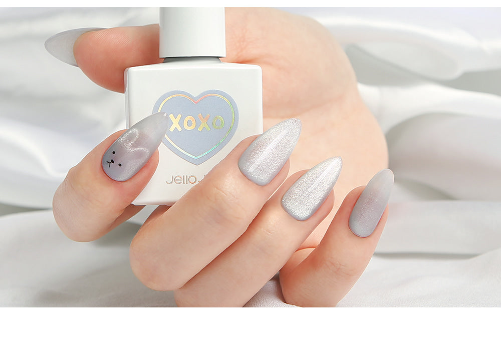 Jello Jello-KR|XOXO collection magnetic gel|JM-02 Watery Blue | GEL甲油 | Magnetic Gel|粉藍色貓眼GEL|夢幻人魚系指尖