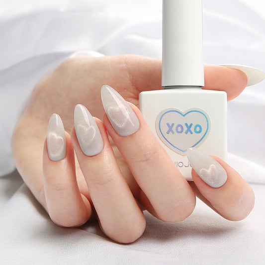 Jello Jello-KR|XOXO collection magnetic gel|JM-01 Shimmery Veli | GEL甲油 | Magnetic Gel|白色貓眼GEL|純淨優雅的極致光感