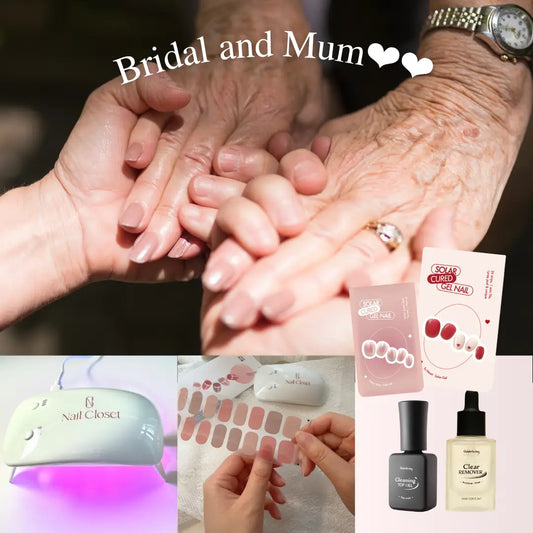 【限時優惠】新娘婚禮美甲DIY套餐|紅光美甲燈+gel甲貼+媽媽款|慳錢慳時母女共享