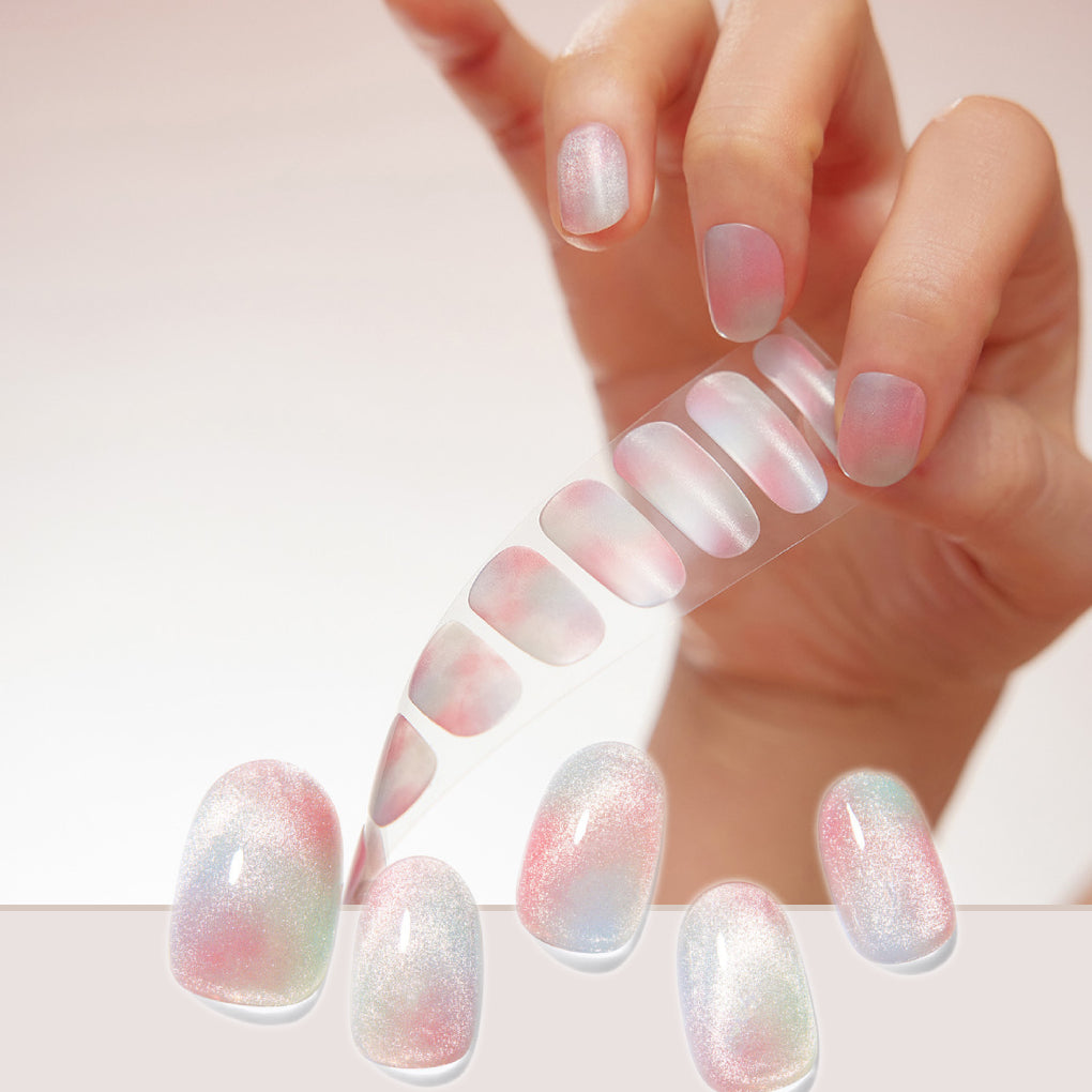 Dashing Diva Glaze|Glint Ombre|指甲貼|Semi Cured Gel | 彩虹貓眼指甲貼