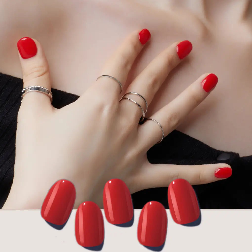 Signal Red(I)|指甲貼|Hard Gel |Edgeu