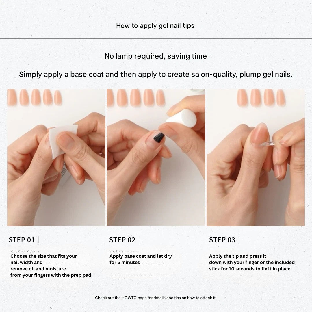 how to apply ohora gel nail tips