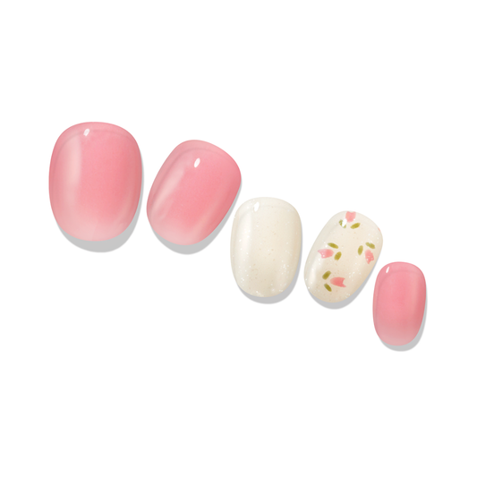 Gelato Factory-KR | Pink Garden | 浪漫花園風格 | 香港獨家溫柔美甲|指甲貼|Solar Gel