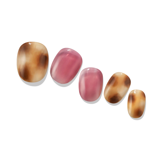 Gelato Factory-KR | Malena|優雅葡萄色與獵豹紋GEL甲 | 香港獨家美甲款式"|指甲貼|Solar Gel