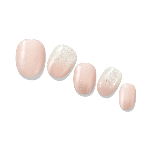 Gelato Factory-KR | Lily | 婚禮美甲首選 | 甜美裸粉色與閃亮元素美甲|指甲貼|Solar Gel