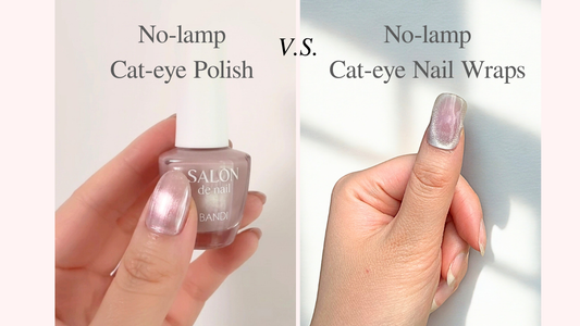 no lamp cat-eye nail polish nail wraps comparison