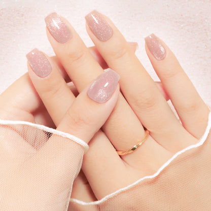 Gel Me1 Japan|14. Royal Pink｜裸粉色氣質貓眼|指甲貼|Semi Cured Gel
