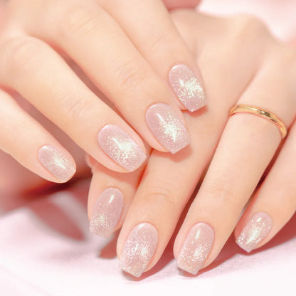 Gel Me1 Japan|14. Royal Pink｜裸粉色氣質貓眼|指甲貼|Semi Cured Gel