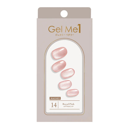 Gel Me1 Japan|14. Royal Pink｜裸粉色氣質貓眼|指甲貼|Semi Cured Gel