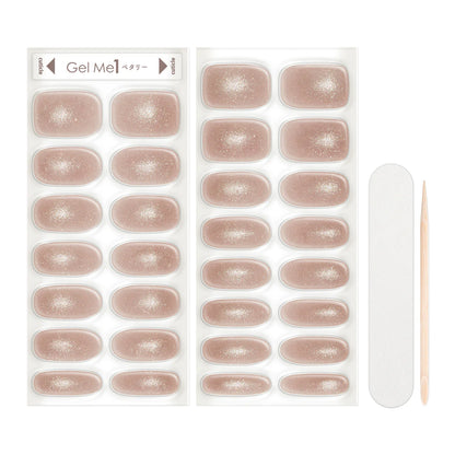 Gel Me1 Japan|15. Cashmere Taupe｜Mocha啡貓眼GEL甲|指甲貼|Semi Cured Gel