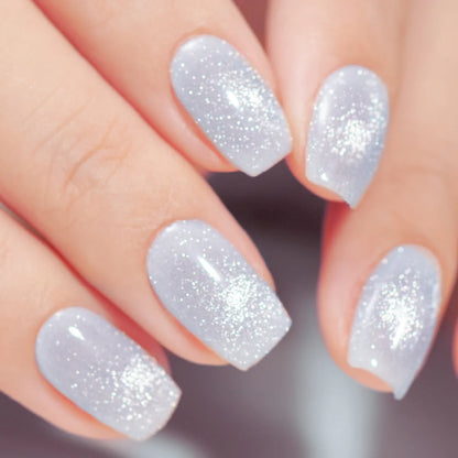 Gel Me1 Japan|16. Frozen Blue｜Baby Blue貓眼GEL甲|指甲貼|Semi Cured Gel
