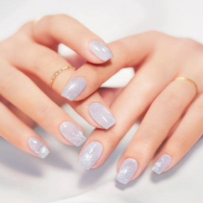 Gel Me1 Japan|16. Frozen Blue｜Baby Blue貓眼GEL甲|指甲貼|Semi Cured Gel