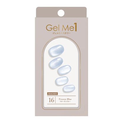 Gel Me1 Japan|16. Frozen Blue｜Baby Blue貓眼GEL甲|指甲貼|Semi Cured Gel