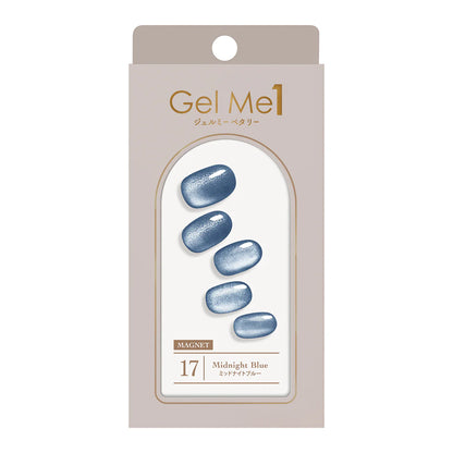 Gel Me1 Japan|17. Midnight Blue ｜午夜藍貓眼GEL甲油｜顯白GEL甲貼|指甲貼|Semi Cured Gel