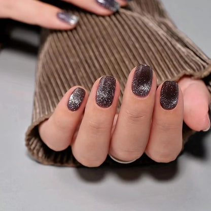 Gel Me1 Japan|18. Noir Black ｜黑色貓眼指甲貼|指甲貼|Semi Cured Gel